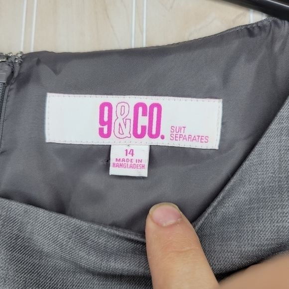 9&Co Pearl Gray Sheath Dress Sz 14 - Picture 4 of 6